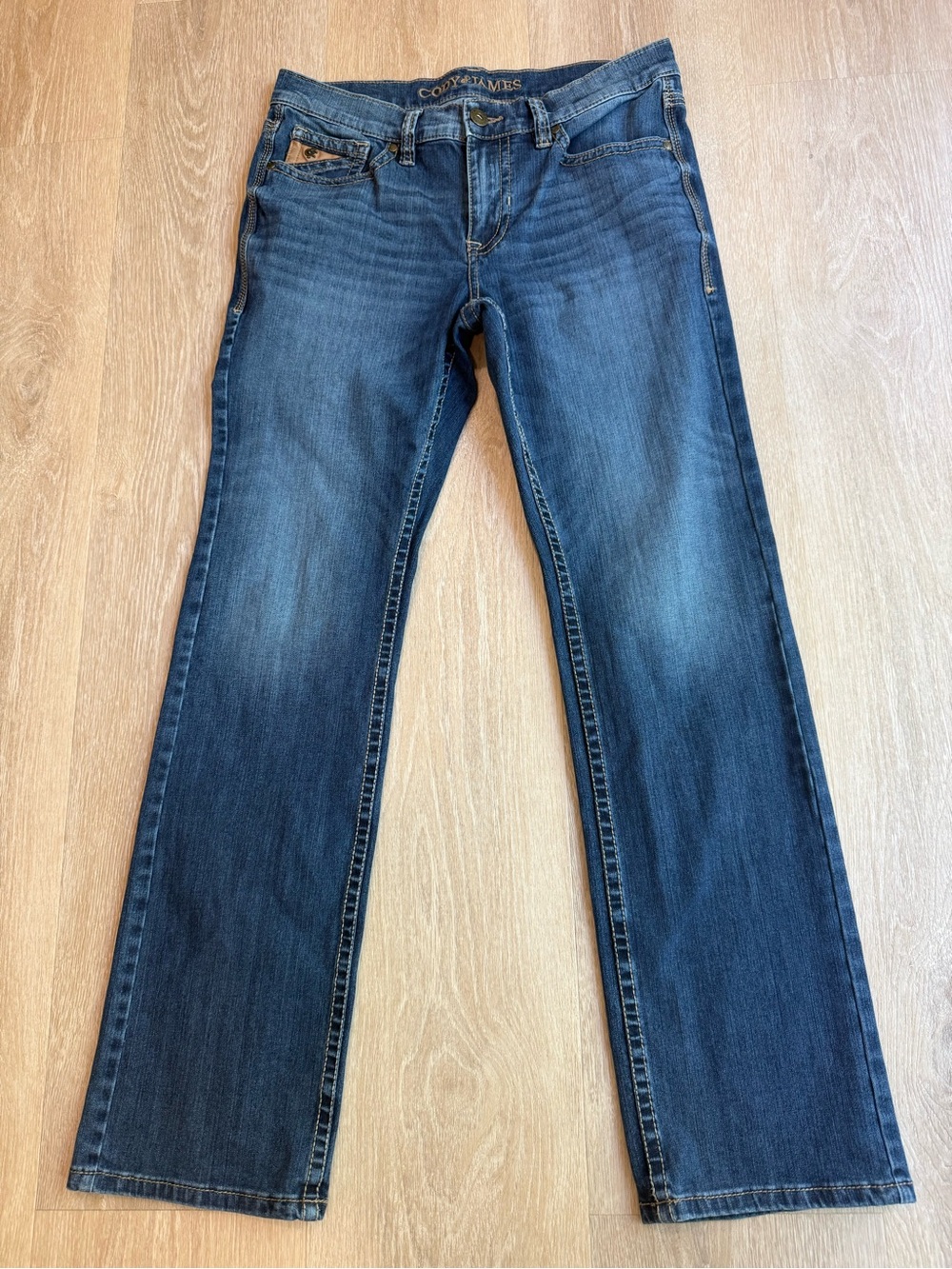 Cody James Men’s Bootcut Jeans in Dark Blue